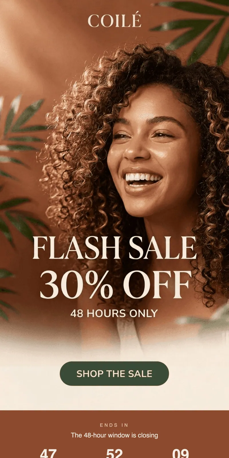 Email design generated by Nexie — Flash sale