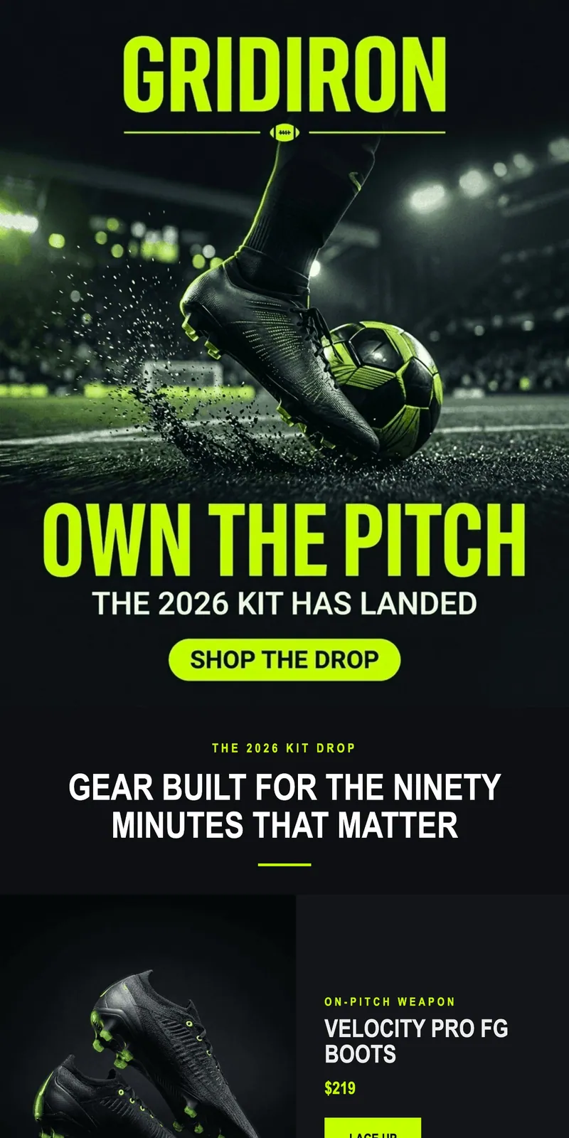 Email design generated by Nexie — Product launch