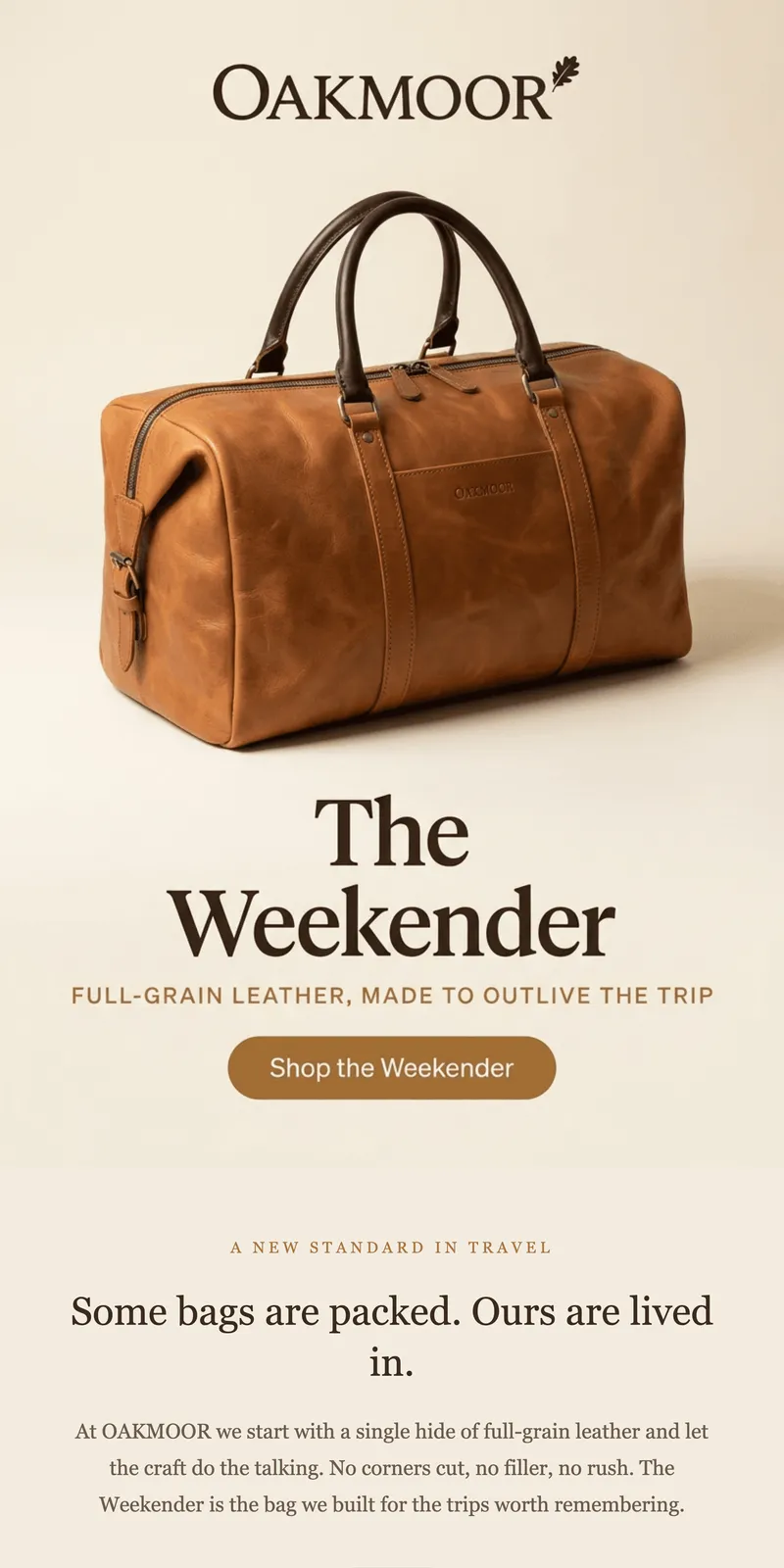Email design generated by Nexie — Collection launch